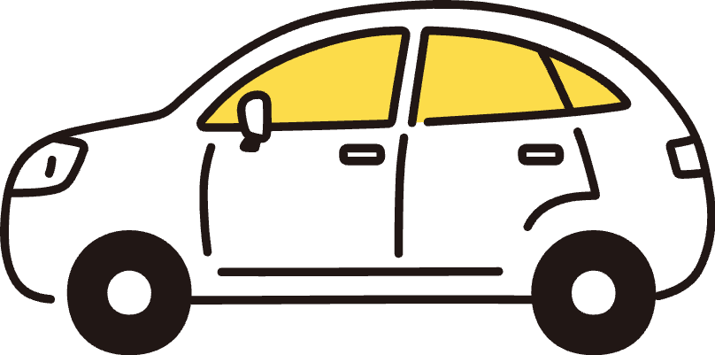 出張型ペーパードライバー講習の車イラスト